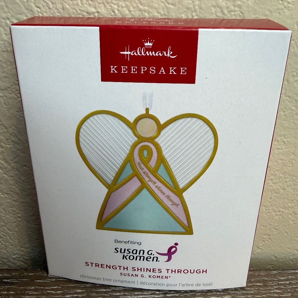2024 HALLMARK KEEPSAKE ORNAMENT PORCELAIN ANGEL OF HEALING SUSAN G. KOMEN